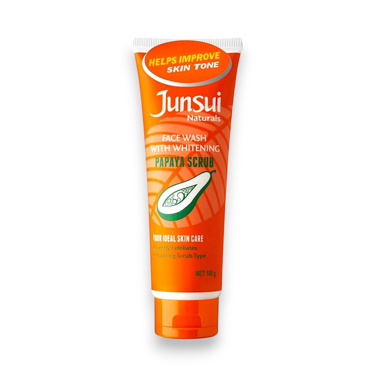 Junsui Naturals Face Wash with Brightening Papaya Scrub 100g Glagil