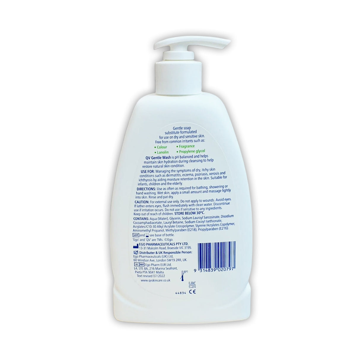 QV Gentle Wash For Sensitive Skin 500g Glagil