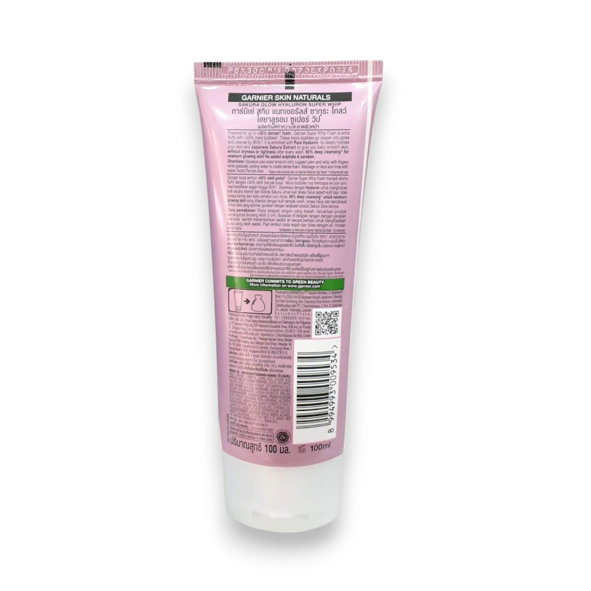 Garnier Skin Naturals Sakura Glow Hyaluron Super Whip 100ml Glagil