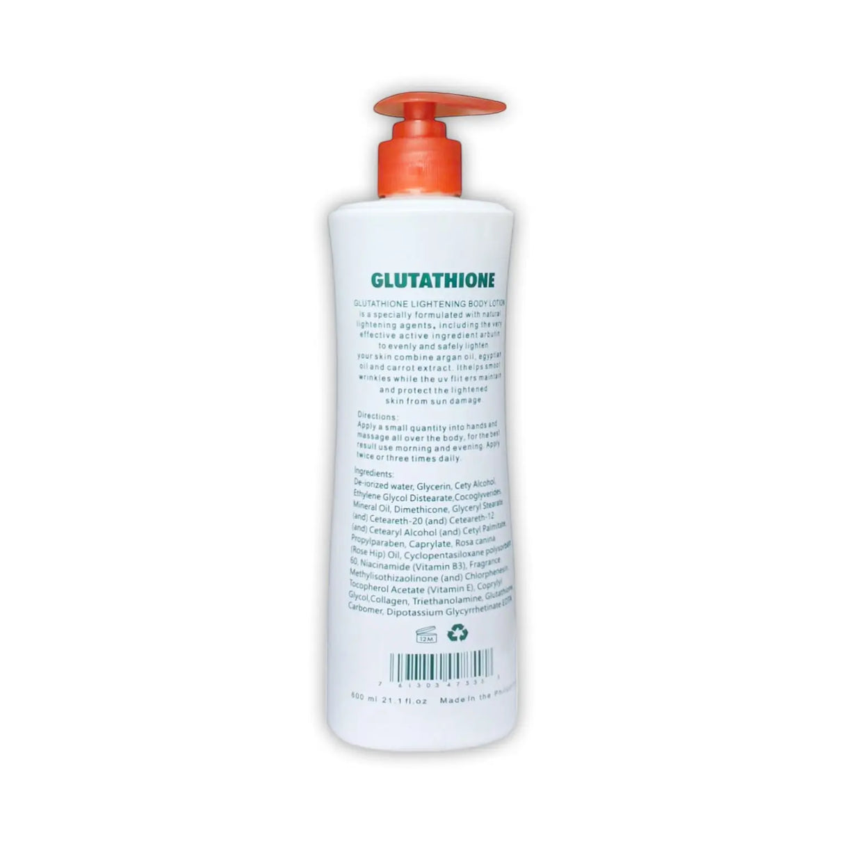 Renew Glutathione Skin Brightening Body Lotion with Carrot Oil  600ml Glagil