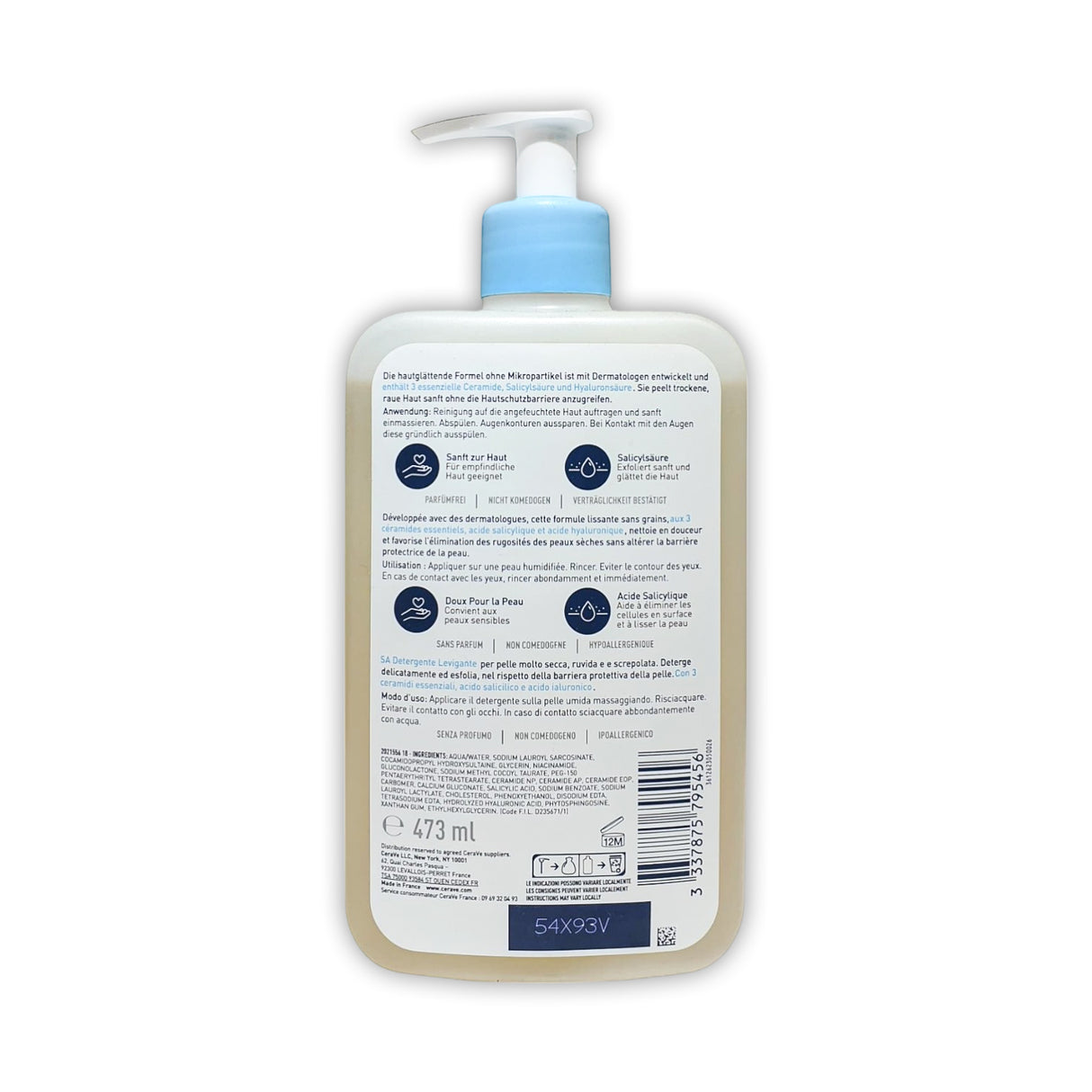 CeraVe SA Smoothing Cleanser 473g Glagil