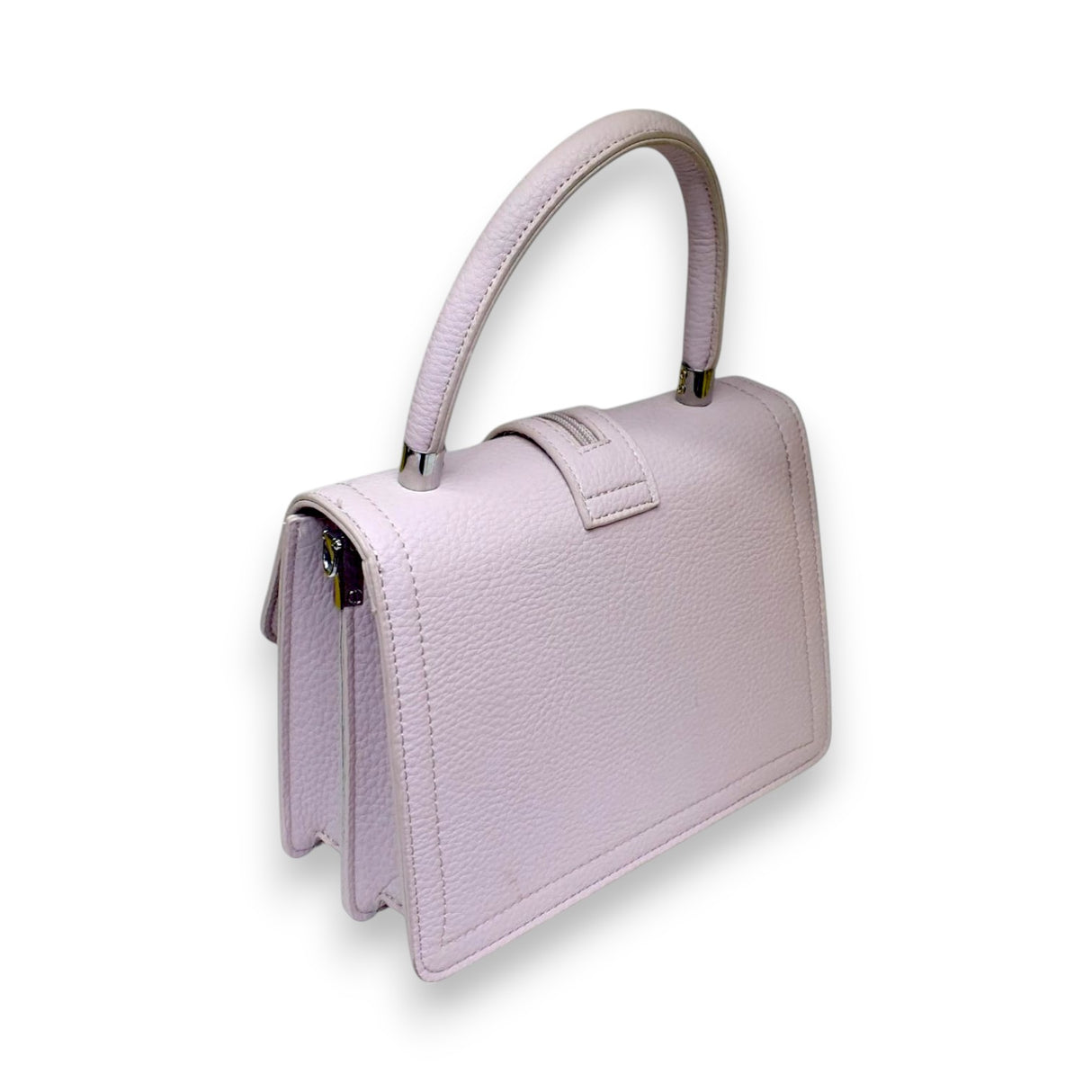 Leather Handbag with Zipper Center Glagil