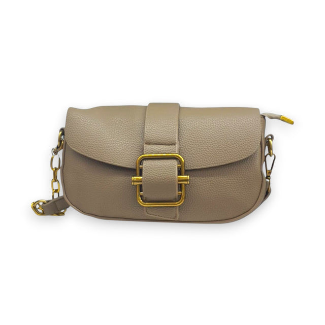 Leather Buckle Chain Shoulder Bag Glagil