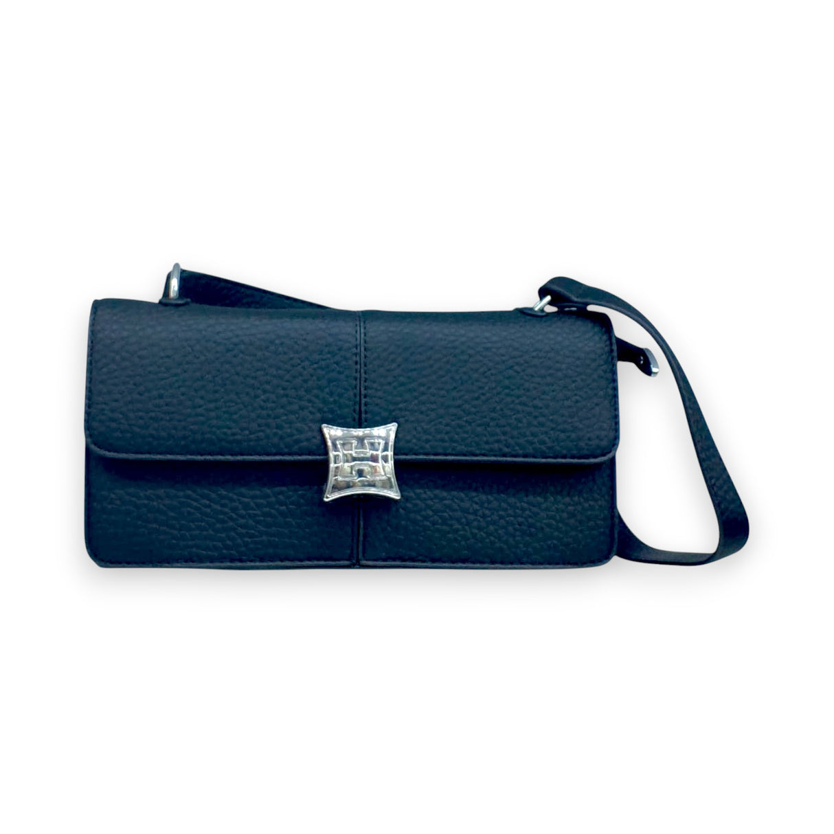 Leather Crossbody Bag with Square Center Glagil