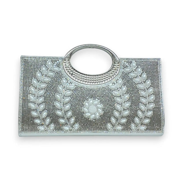 Crystal Embellished Clutch Bag - Glagil