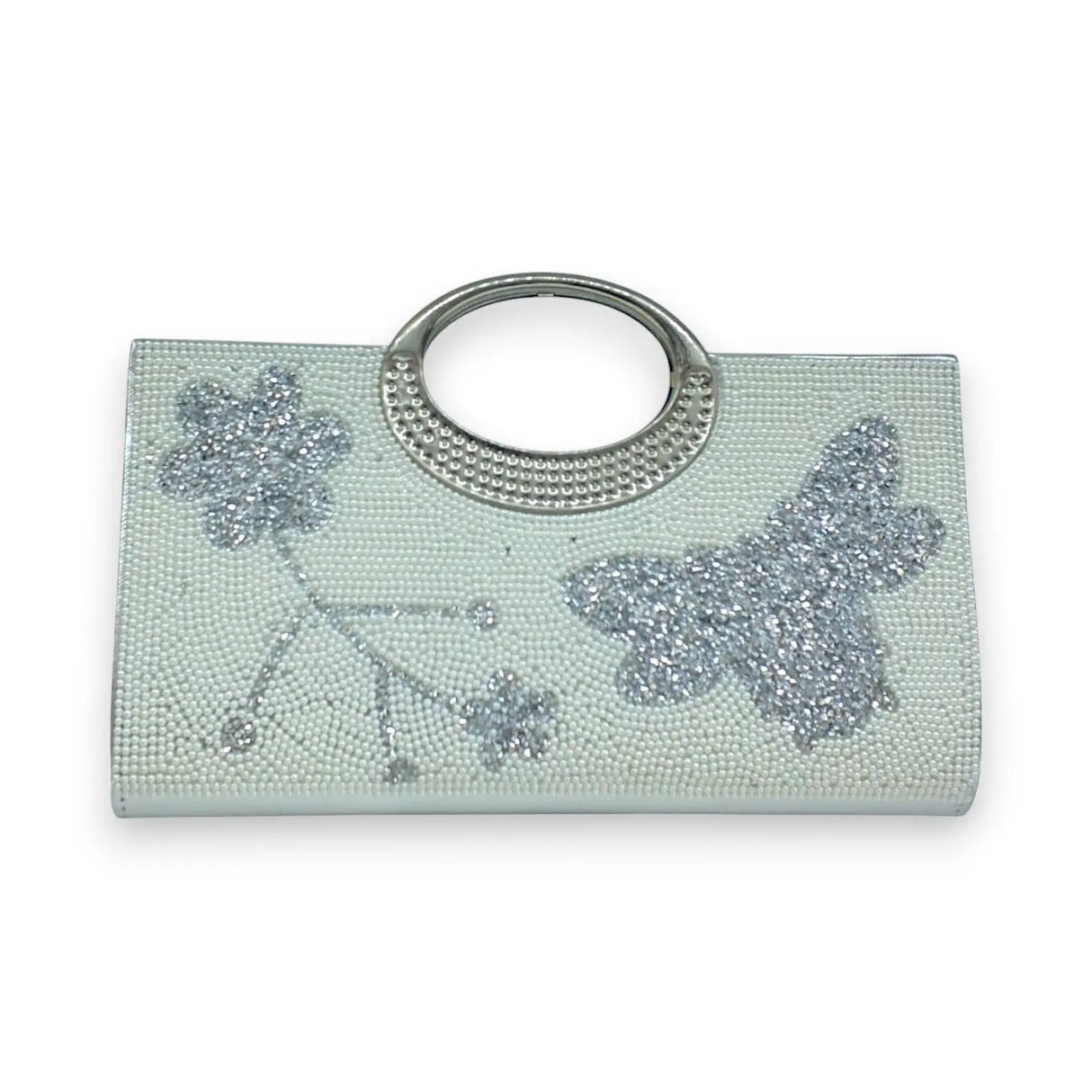 Floral Butterfly Clutch with Handle - Glagil