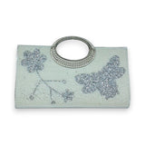 Floral Butterfly Clutch with Handle - Glagil