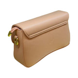 Small Leather Crossbody Bag with Gold Detailing - Glagil