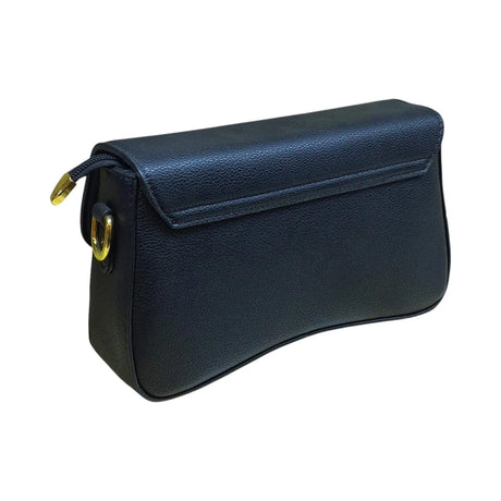 Small Leather Crossbody Bag with Gold Detailing - Glagil