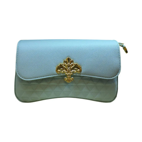 Small Leather Crossbody Bag with Gold Detailing - Glagil