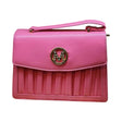 Pleated Shoulder Bag with "M" Logo - Glagil