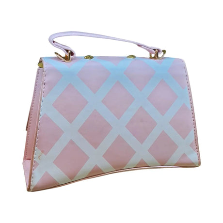 Checkered Shoulder Bag with "B" Logo - Glagil