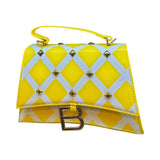 Checkered Shoulder Bag with "B" Logo - Glagil