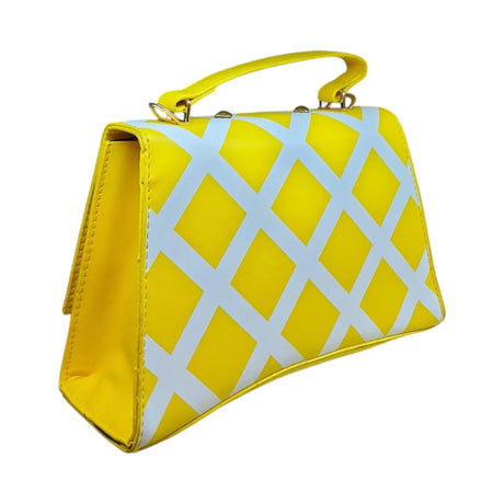 Checkered Shoulder Bag with "B" Logo - Glagil