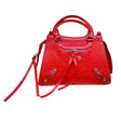 Croc Embossed Handbag with Buckle and Zipper Pocket - Glagil