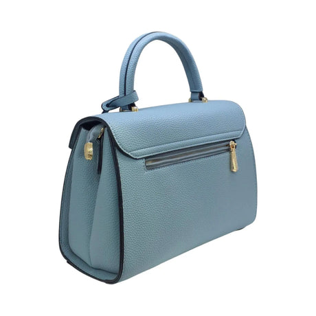 Miss Alita Curved Leather Handbag with Small Lock - Glagil