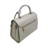 Miss Alita Curved Leather Handbag with Small Lock - Glagil