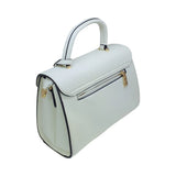 Miss Alita Curved Leather Handbag with Small Lock - Glagil