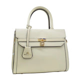 Miss Alita  Leather Handbag with Small Lock - Glagil