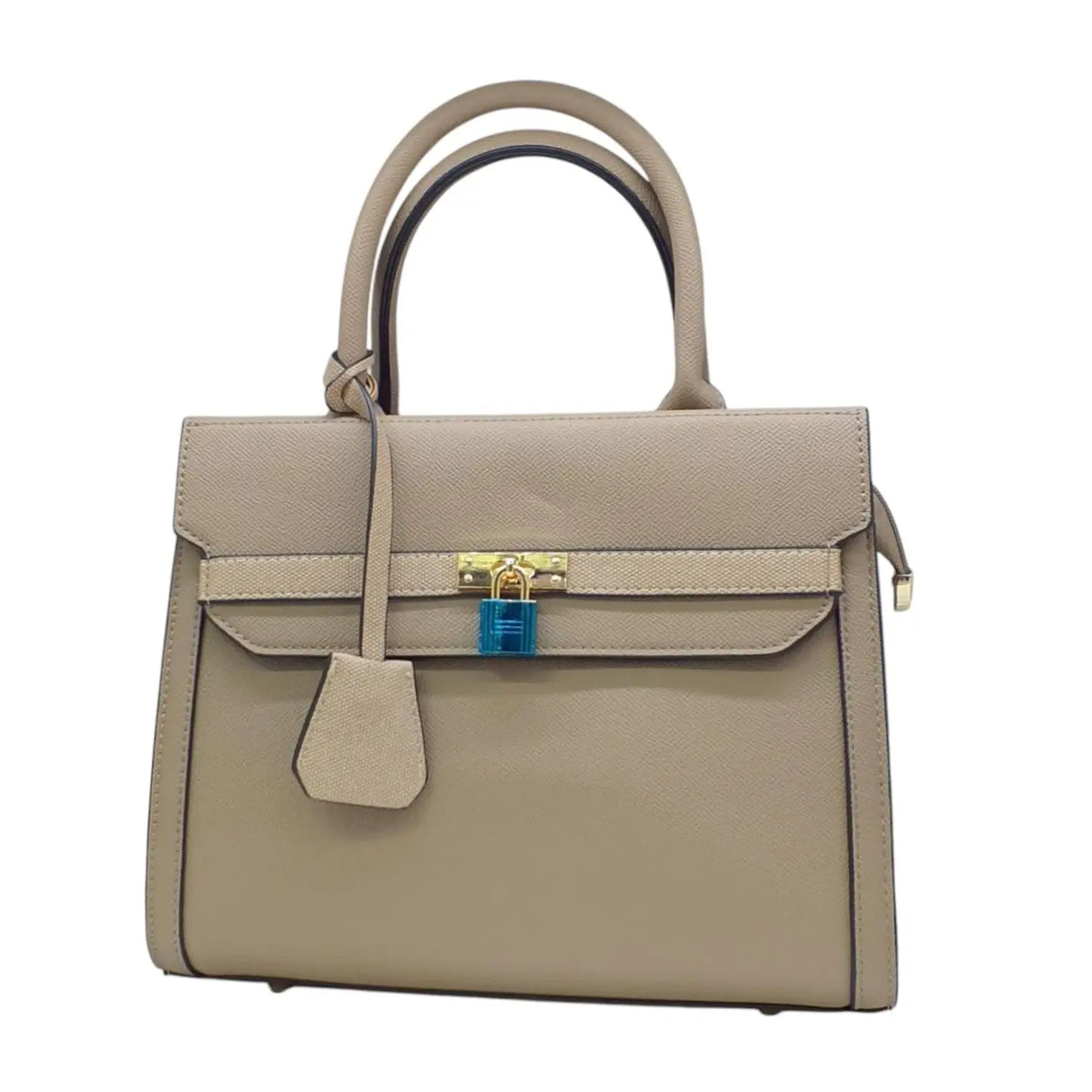 Miss Alita  Leather Handbag with Small Lock - Glagil