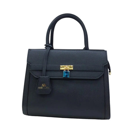 Miss Alita  Leather Handbag with Small Lock - Glagil