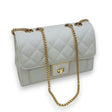 Quilted Chain Shoulder Bag with Gold Chain - Glagil