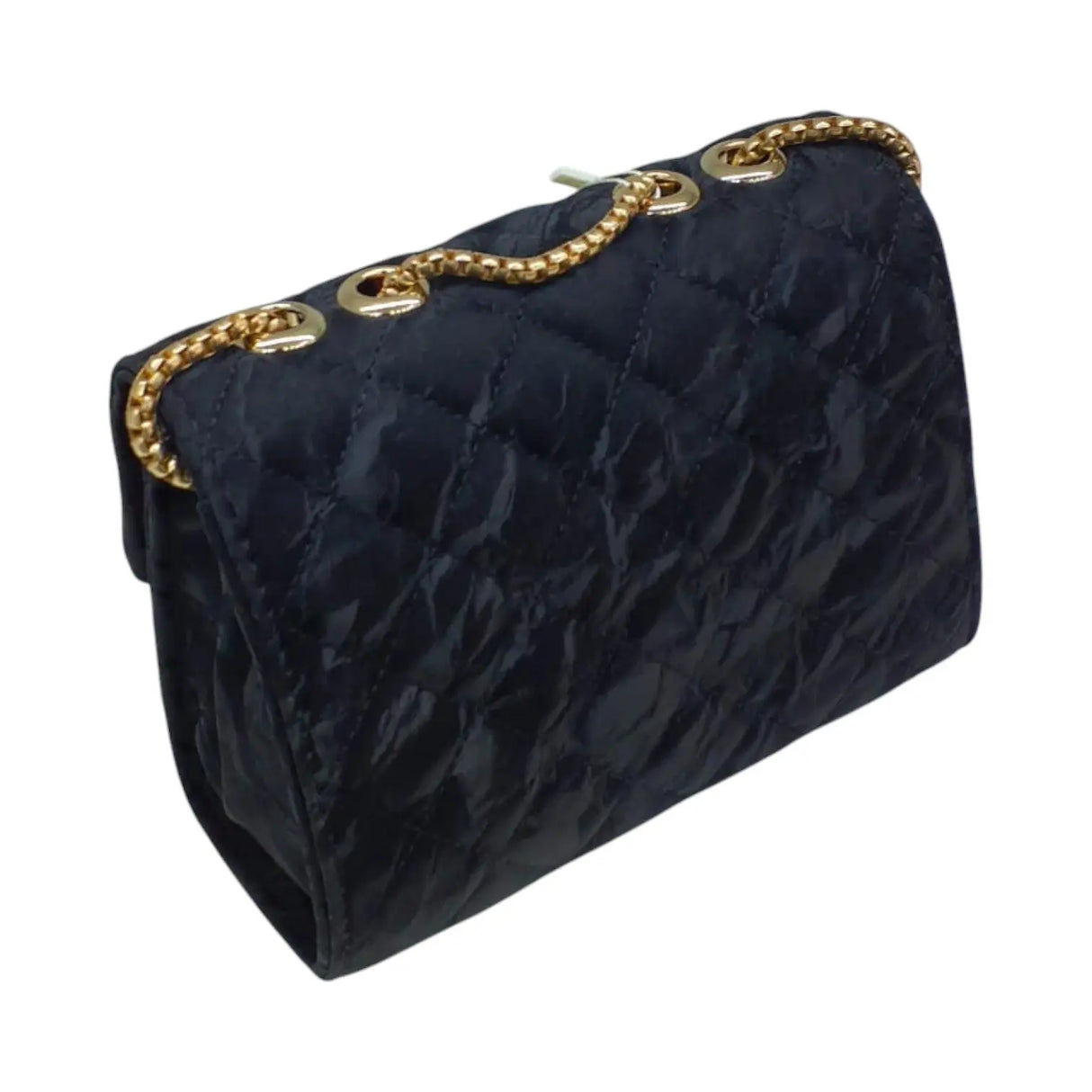 Quilted Chain Shoulder Bag with Gold Chain - Glagil