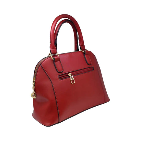 Dome Leather Handbag with Gold Accent - Glagil