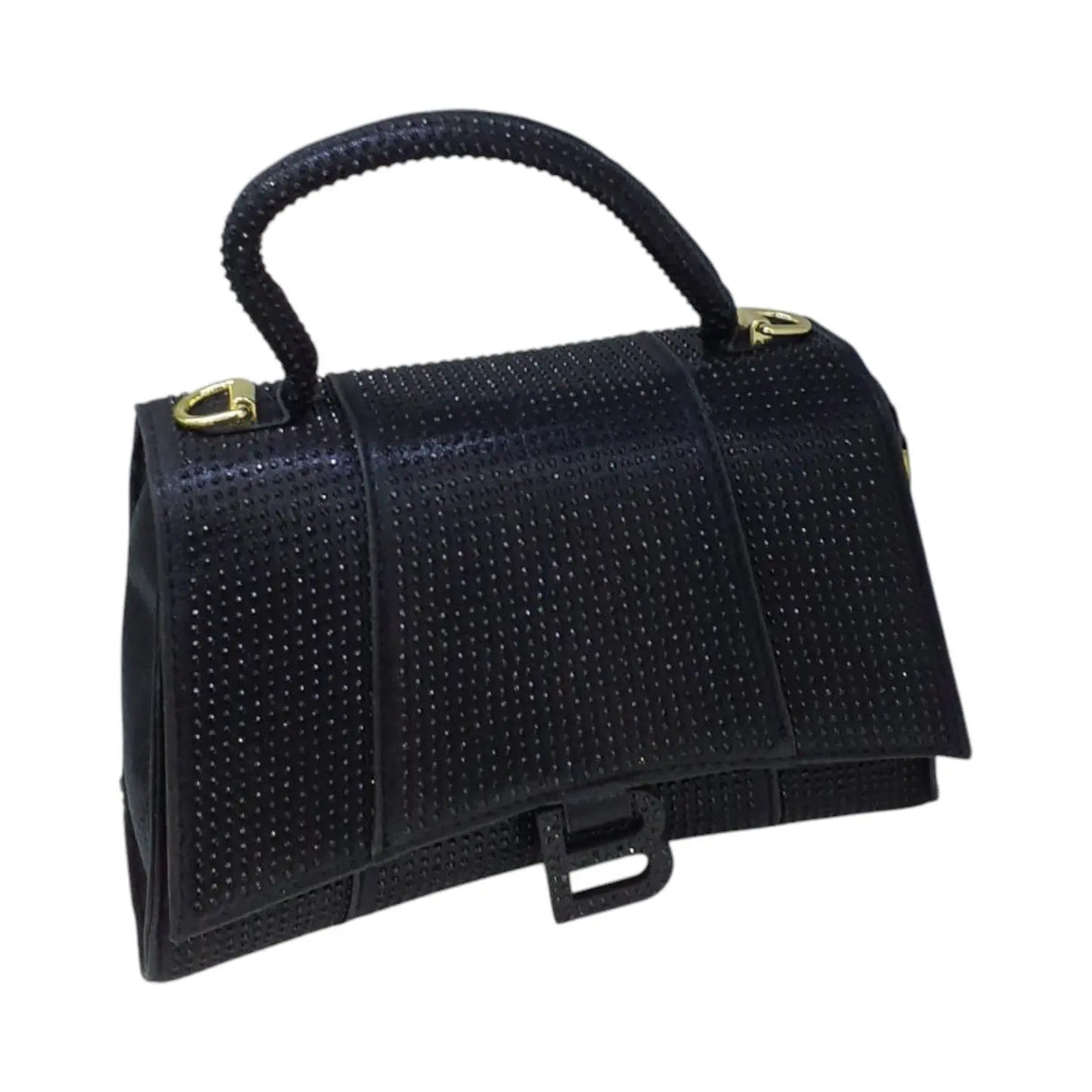 Metallic Rhinestone Handbag - Glagil