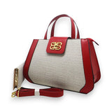 Bb Eleganza Two-Tone Handbag and Adjustable Strap with Wallet - Glagil