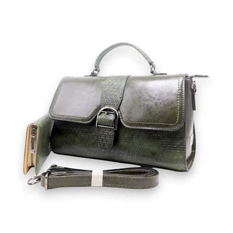 BS Vintage Buckle Crossbody Bag with Wallet - Glagil