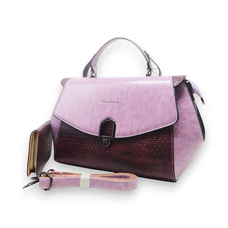 BS Two-Tone Elegant Handbag with Wallet - Glagil