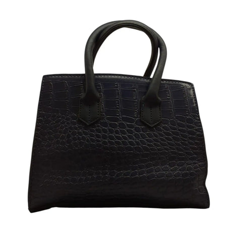 Crocodile-Embossed Handbag with Gold Lock - Glagil