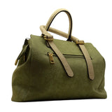 Woven Synthetic Leather Dual Tone Bag - Glagil