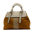 Woven Synthetic Leather Dual Tone Bag - Glagil