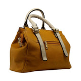 Woven Synthetic Leather Dual Tone Bag - Glagil