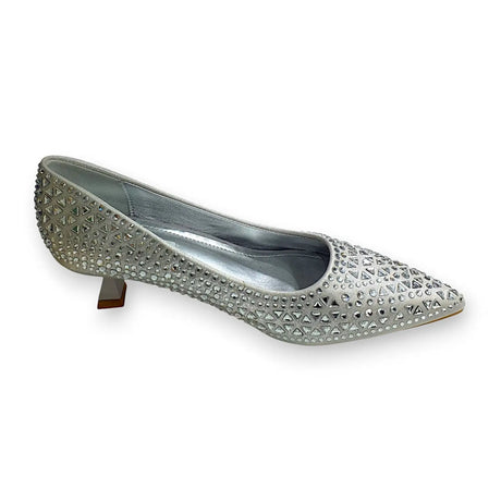 Dream City Rhinestone Mesh Pointed Ballet Flat - Glagil