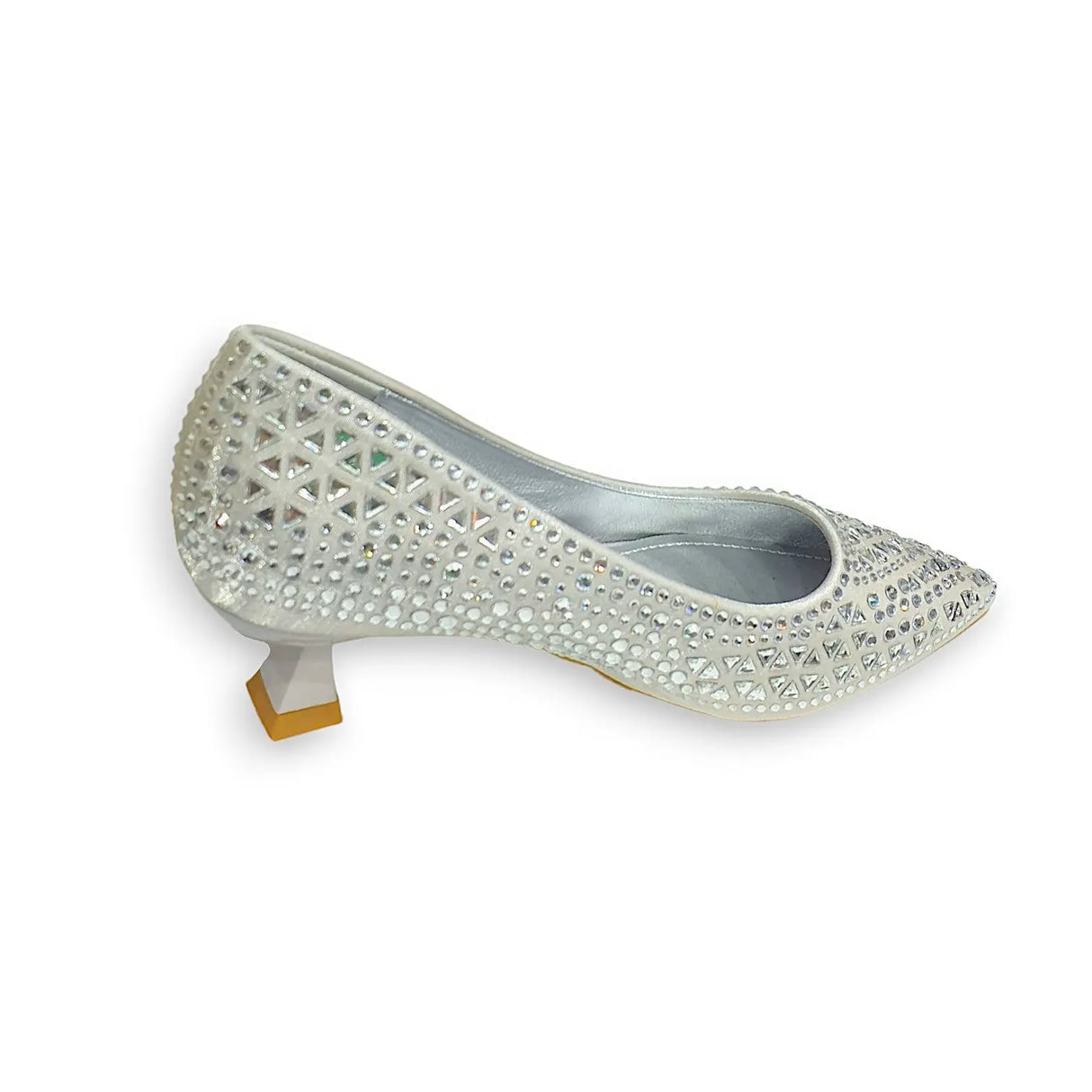 Dream City Rhinestone Mesh Pointed Ballet Flat - Glagil