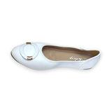 L & Y Ballerina Flats Round Buckle Accent - Glagil