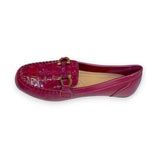 ValenBella Loafer Flats  Croc Embossed with Gold Buckle - Glagil