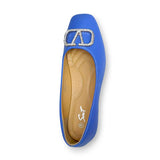 Smt Stylish Square-Toe Ballet Flats with V Buckle Detail - Glagil