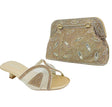 Qq Fish Rhinestone Mesh Net Sandals & Handbag Set - Glagil