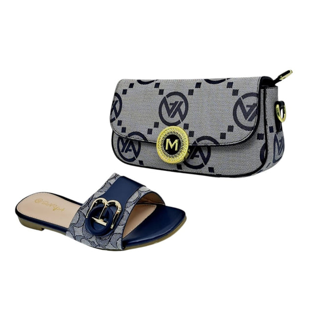 Senya Monogram Flat Sandal and Crossbody bag - Glagil