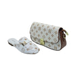 H and Y Printed Loafers and Monogram Shoulder Bag Set - Glagil