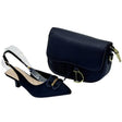 Saider Slingback Heels and Crossbody Bag with D Accent Set - Glagil