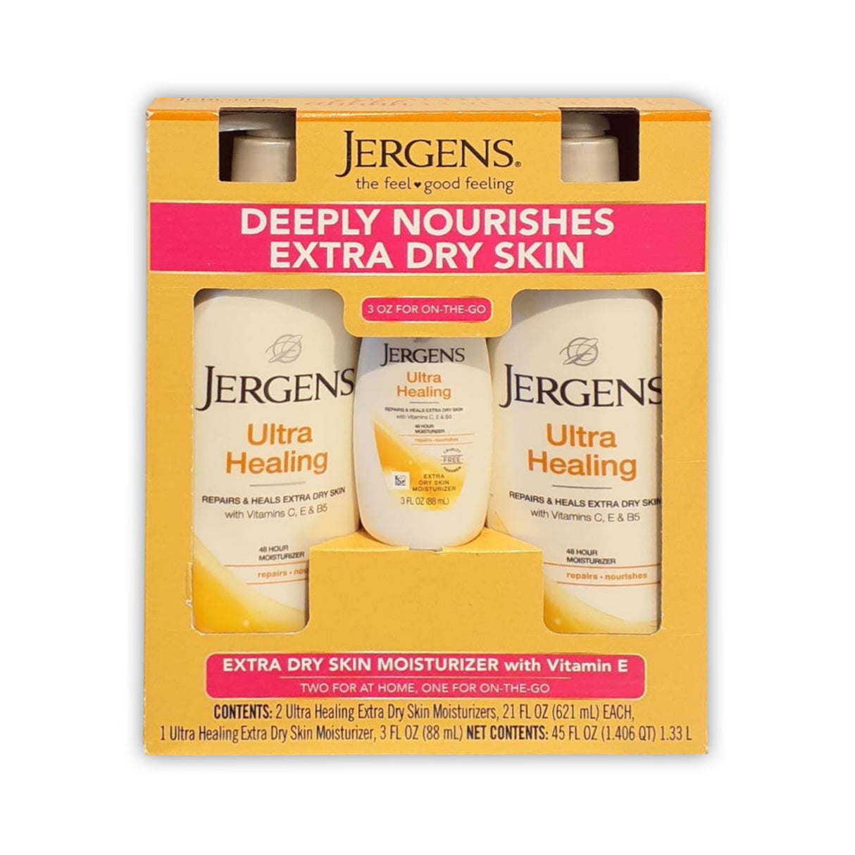 Jergens Ultra Healing Extra Dry Skin Moisturizer Set 709ml - Glagil