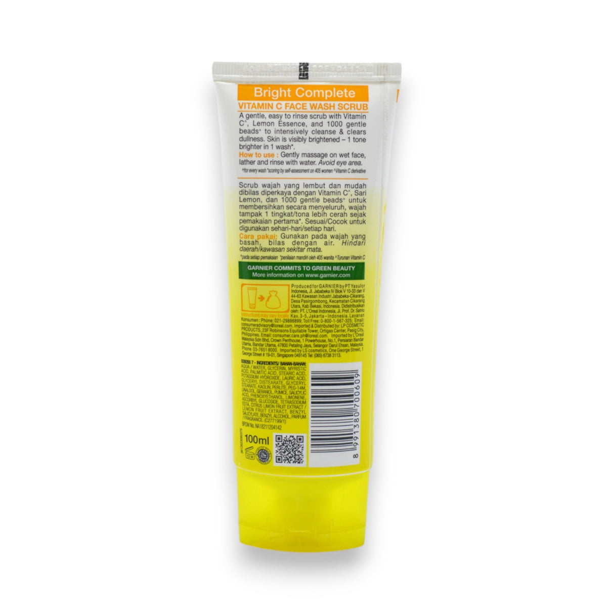 Garnier Bright Complete Vitamin C Face Wash Scrub 100ml - Glagil