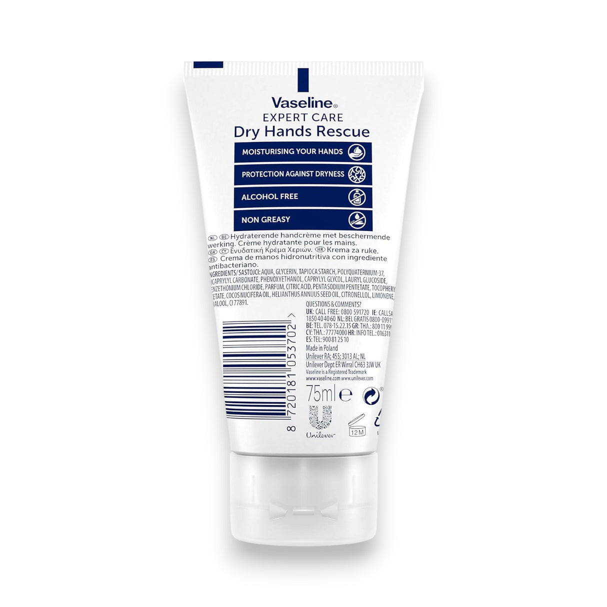 Vaseline Expert Care Hand Cream 75ml - Glagil