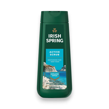 Irish Spring Active Scrub Face and Body Wash 591ml