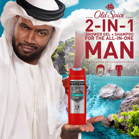 Old Spice Shower Gel Cooling Shampoo 2in1, 250ml - Glagil